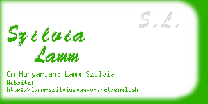 szilvia lamm business card